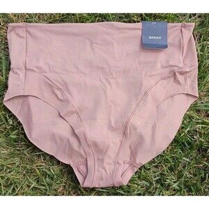 NWT SPANX Hi Leg Brief Panty XL Cafe Au Lait Seamless Shaping Underwear 40157R